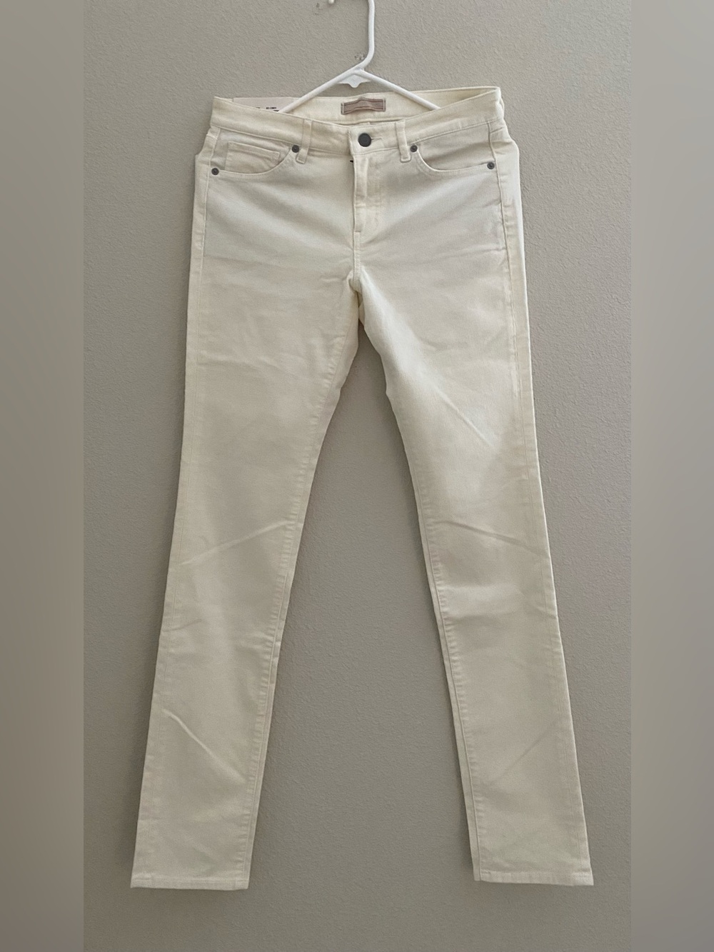 Uniqlo women Skinny pants in Off-White Cream fine-wale corduroy